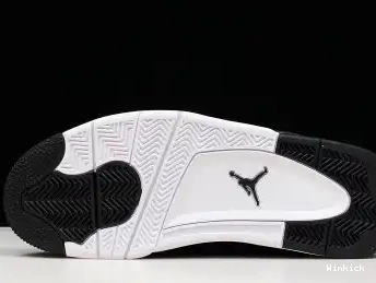 MENS 4 BLACK “ROYALTY” METALLIC 308497-032 AIR GOLD-WHITE JORDAN 0426